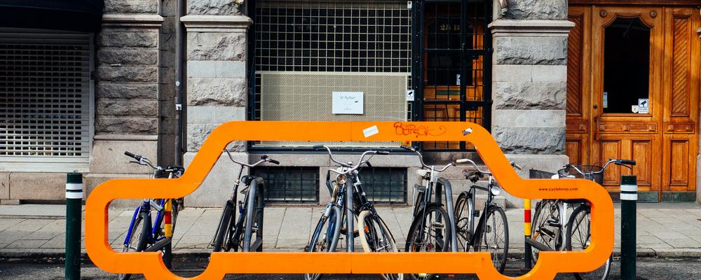 Cykelparkering i staden