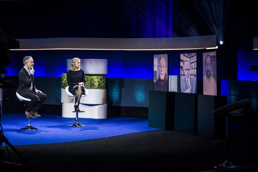 Samtalspanel under Nobel Week Dialogue.